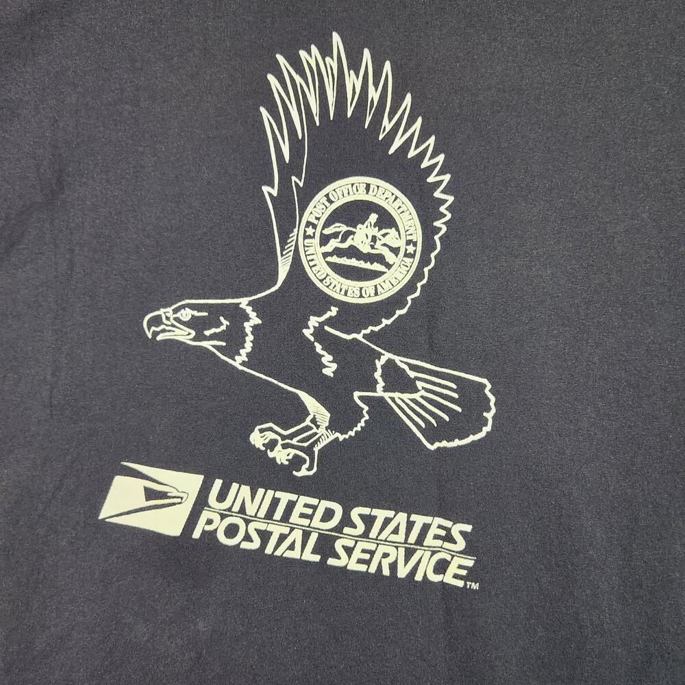 Vintage United States Postal Service Shirt Mens 2XL Blue Eagle Logo Graphic Y2k